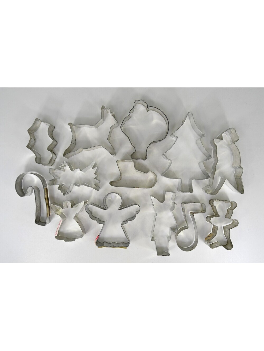 Cookie Cutter Lot 12 Christmas Tree Santa Holly Candy Cane Angel Reindeer Sleigh